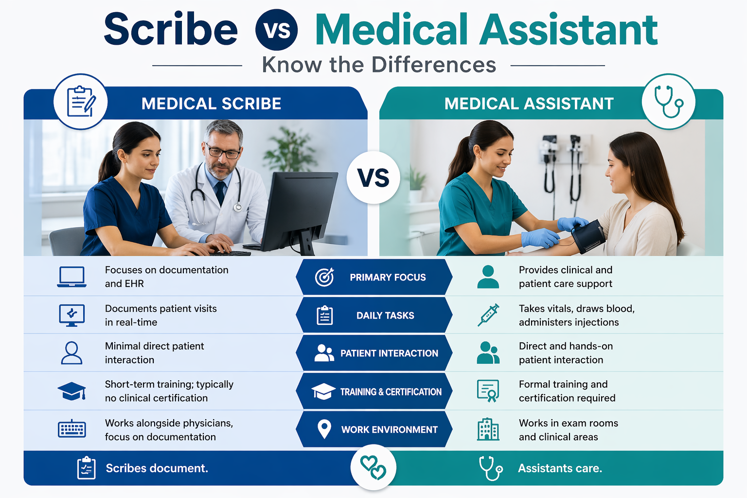 Scribe vs Medical Assistant